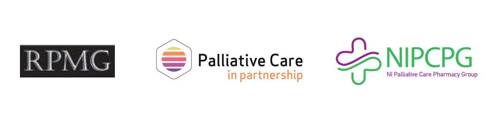 Regional Palliative Medicine Group logo Palliative Care in Partnership Logo NI Palliative Care Pharmacy Group Logo